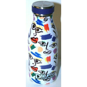 Disruptive Drinkware Modern Faces 12 oz. Double Wall Insulated Stainless Bottle